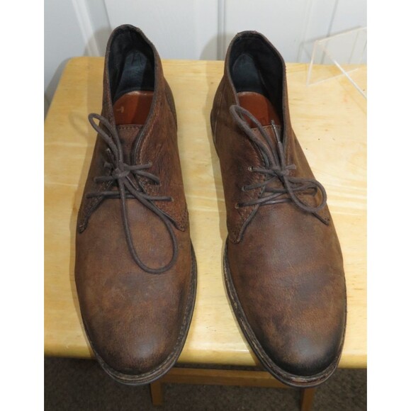 FRYE Men\'s Sz 9.5 D Oscar Chukka Ankle Boots Whiskey Brown Leather Style 3482460 main image 4